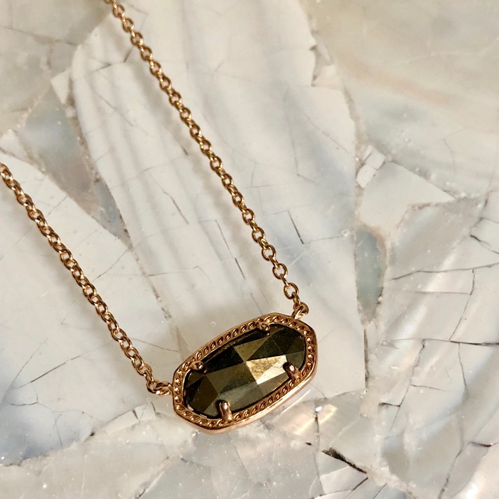 Kendra Scott Rose Gold and Pyrite Elisa Necklace